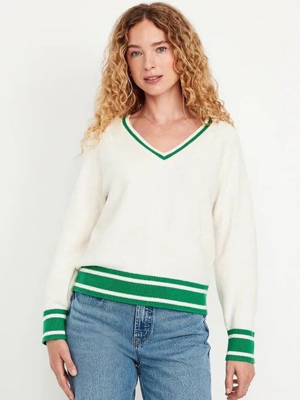 Old Navy New Varsity Sweater XL Preppy Academia Coquette Old Money Scholar Top